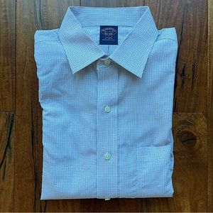 Brooks Brothers Dress Shirt 16.5 34/35 White/Blue/Red